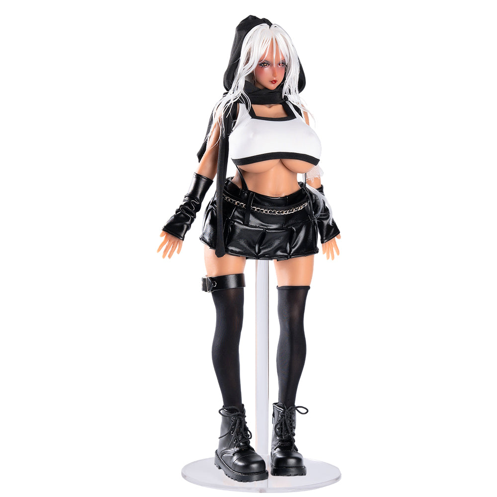 Image of 3.0 Raven: Anime Figure DarkSkin Punk Girl Mini Sex Doll